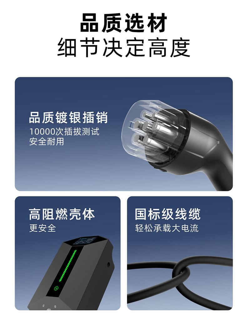European standard new energy electric vehicle charging station, wall-mounted/pole-mounted, for home use, European standard, foreign trade