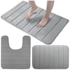 Specially designed for coral velvet thickened carpet, bathroom door entry floor mat, 1cm soft water-absorbent slow rebound sponge floor mat