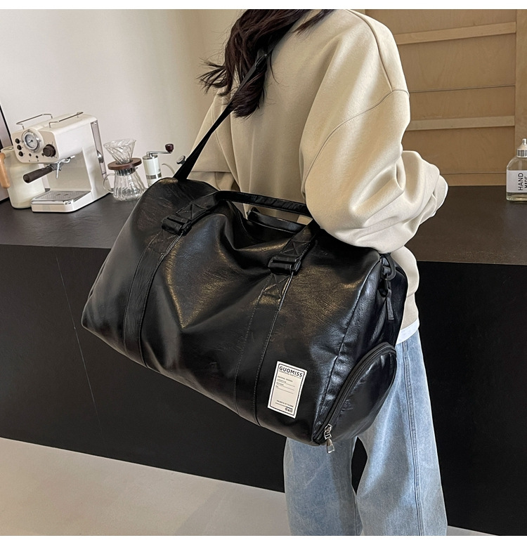 Men's high-end travel bag, large-capacity sports and fitness bag, women's leather travel clothes, luggage bag for men undefined