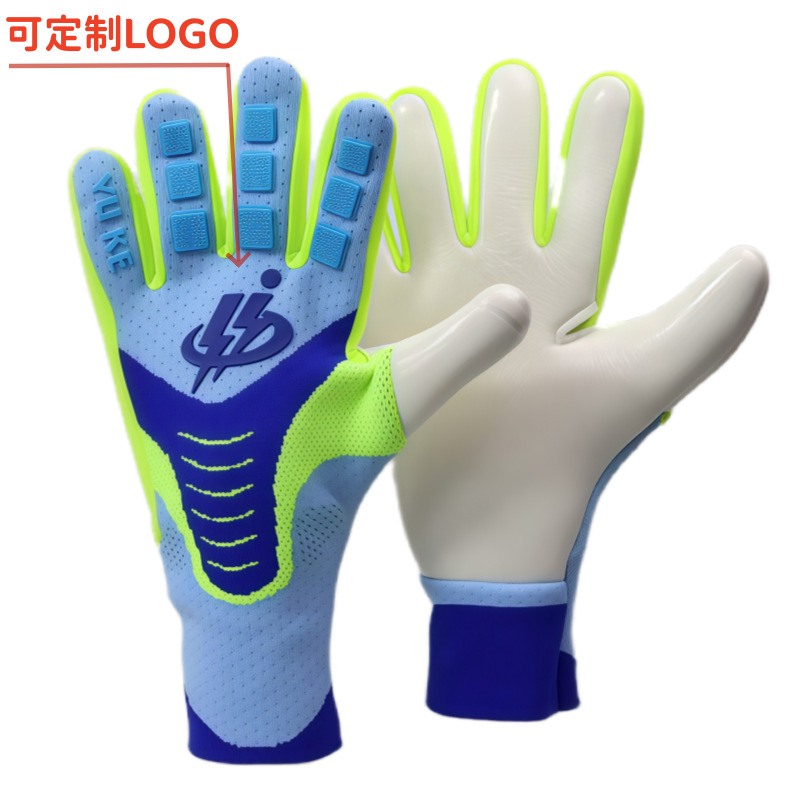 Fábrica de suministro de nuevos guantes de portero de fútbol, guantes de portero de látex gruesos, guantes transpirables para niños adultos