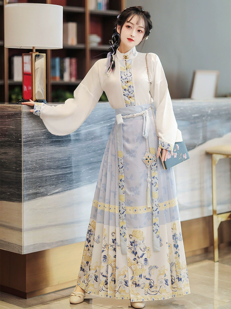 Женская Han Element 2023 Ming Mand Hanfu, новый стиль, летняя Улучшенная Повседневная носимая юбка с верхом на лице, Старинное платье
