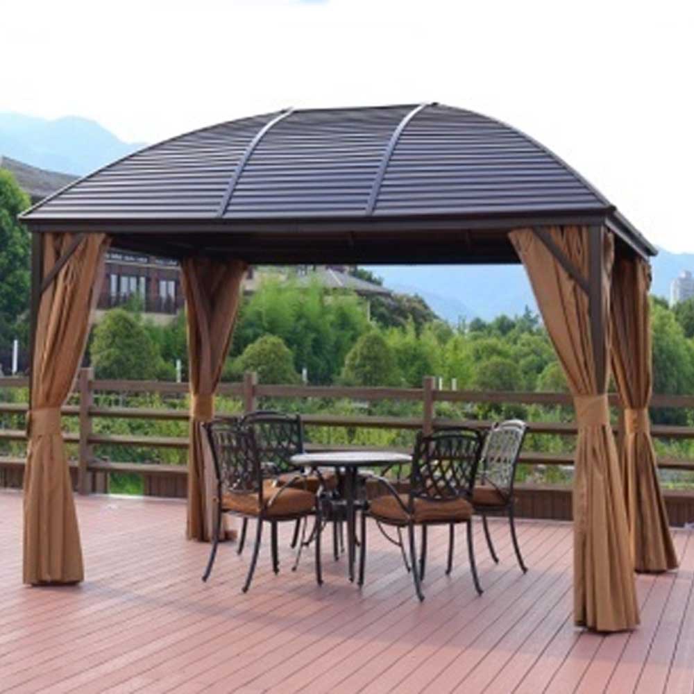 Al Aire Libre Pavilion sombrilla techo galvanizado Villa patio jardín terraza punto escénico ocio toldo actividad de ocio cobertizo