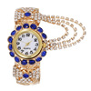 Quartz fashionable watch, metal gold bracelet, Korean style, wholesale