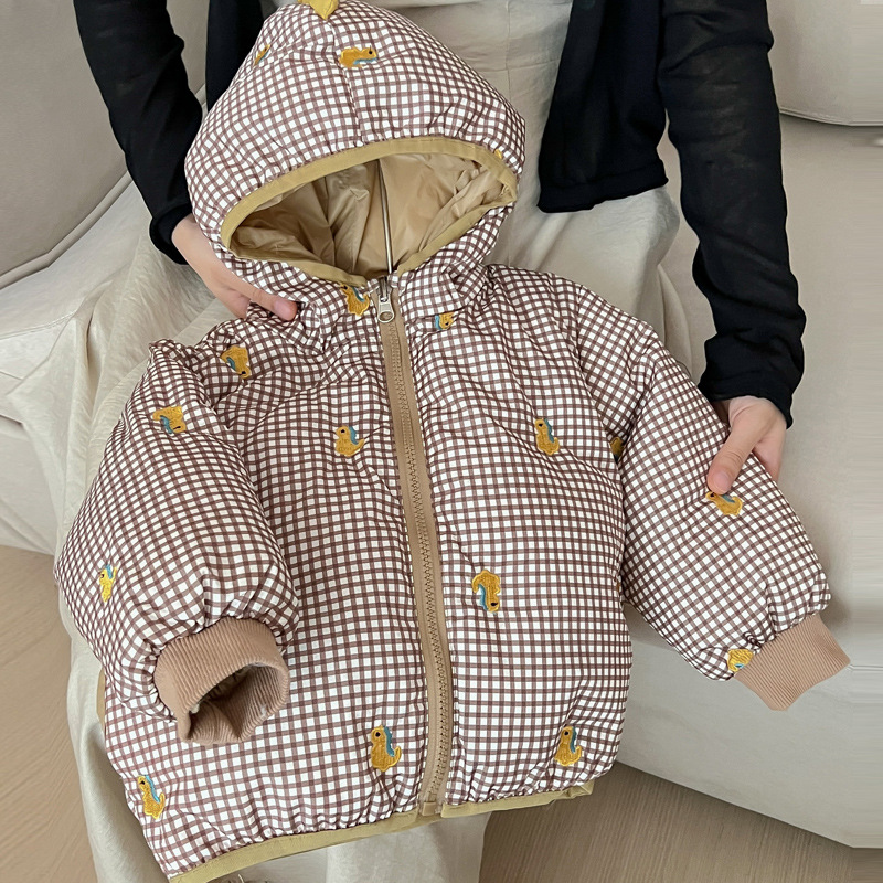2023 New Boys Girls' Hooded Two Sided Down Baby, Middle and Small Children's Warm Coat_voghion.com