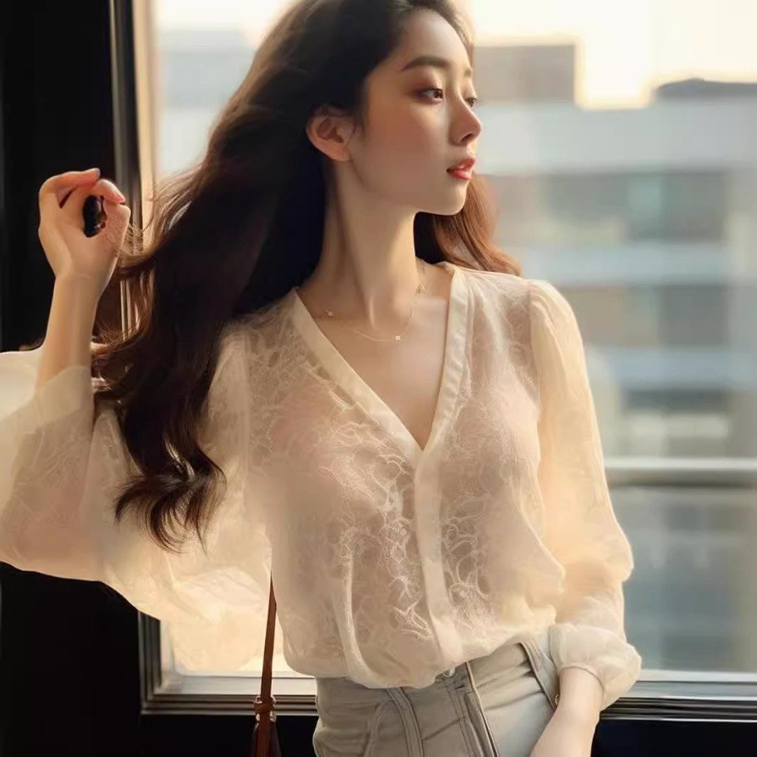 Beige summer fashionable elegant shirt