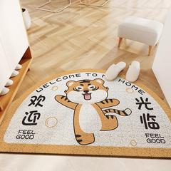 卡通動漫歡迎回家地點墊入戶門地墊可裁剪門口半圓形地墊防滑腳墊