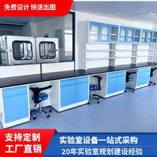 实验室实验台试验台钢木实验台全钢pp实验台中央实验台边台吊柜