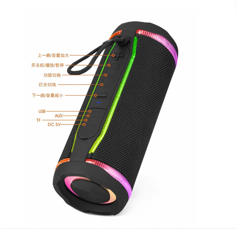 新しい Bluetooth M8 ミニスピーカー屋外防水オーディオサイクリングサブウーファーホーム雰囲気ライト挿入カード|undefined