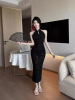 Split Dress Dress Sparkling Foreign Trade Slim Fit Bag Hip Long Skirt