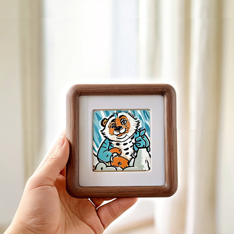 Minimalist Mini Rounded Corner Photo Frame Solid Wood Mortise and Tenon Ll Series Black Walnut Personalized Display DIY Picture Frame High Aesthetic Value Creative Minimalist Mini Rounded Corner Photo Frame Solid Wood Mortise and Tenon Ll Series Black Walnut Personalized Display DIY Picture Frame High Aesthetic Value Creative