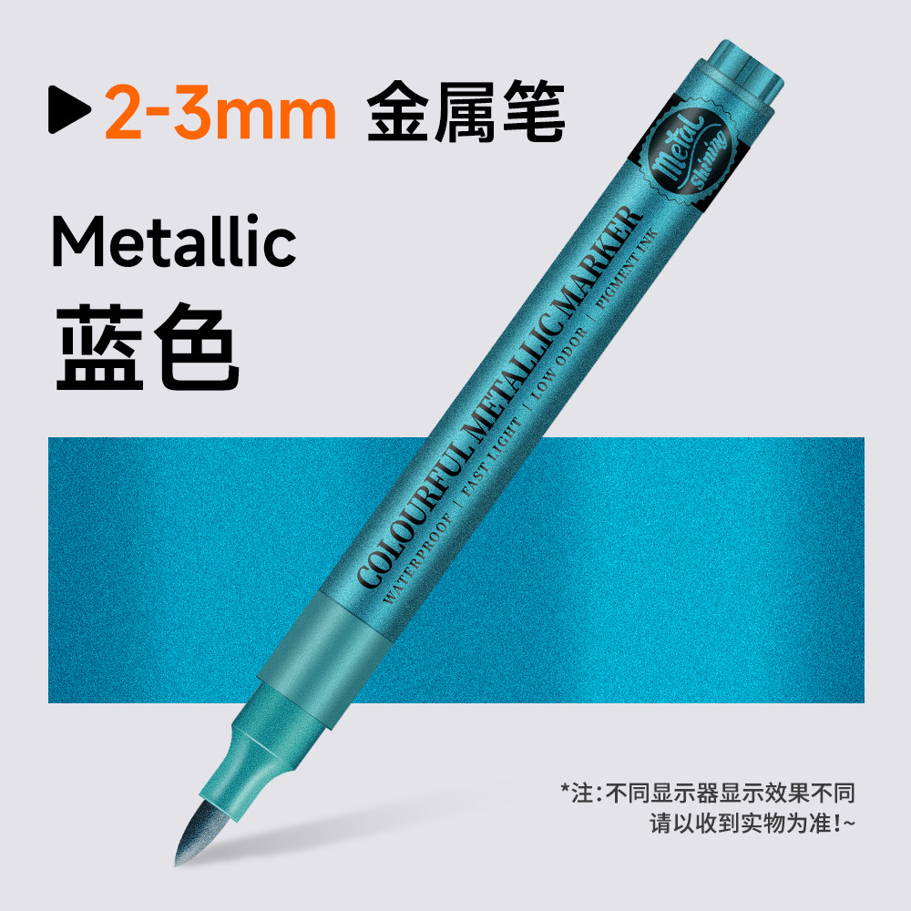 Marcador de metal DIY modelo de tarjetas de saludos de contabilidad de acrílico colorido blando caligrafía impermeable hermosa pluma