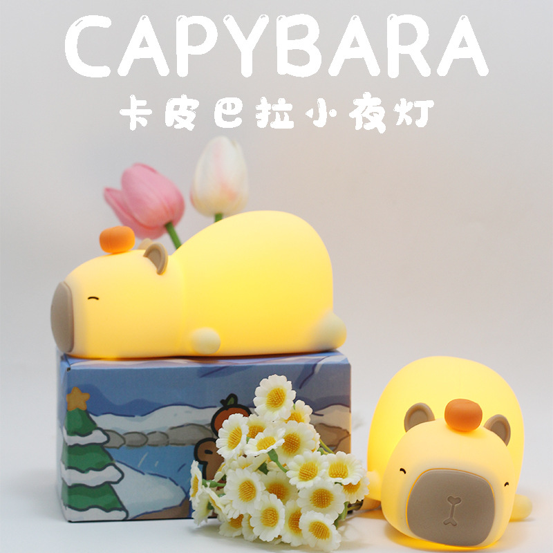 Lámparas de noche capibara lindas mini luces decorativas luces de dormitorio creativas regalos navideños decoraciones luces de atmósfera