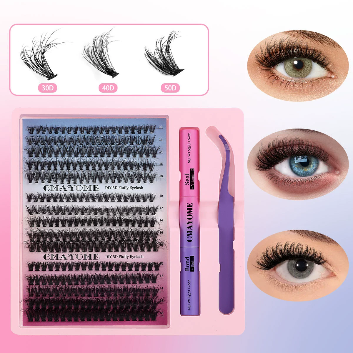 False eyelashes, dense set, (Cross-border trading), separate tufts of eyelashes