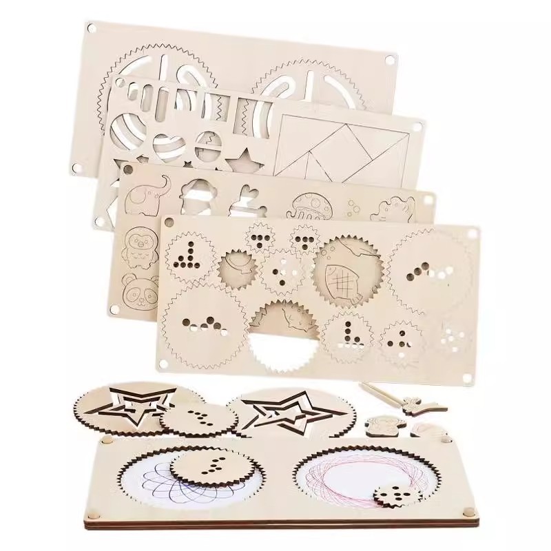 Dibujo de bricolaje hecho a mano para niños, graffiti, juguetes de madera, material de enseñanza escolar, tablero de práctica interactivo entre padres e hijos al por mayor