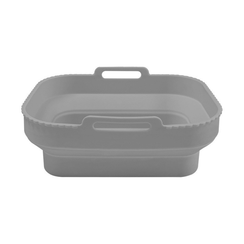 Explosión transfronteriza aire frito plato de horneado de silicio resistente a altas temperaturas plegable fácil de limpiar cojín de plato de horneado de silicio redondo