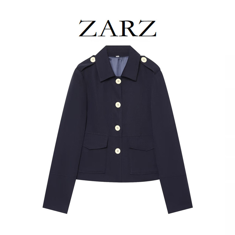 ZARZ Custom-made European and American style new women's fashion jacket with stylish contrasting color button pockets 4840/700