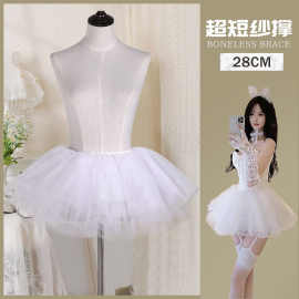 裙撑Lolita28cm无骨撑六层软纱万圣节cos服衬裙公主蓬蓬裙可外穿