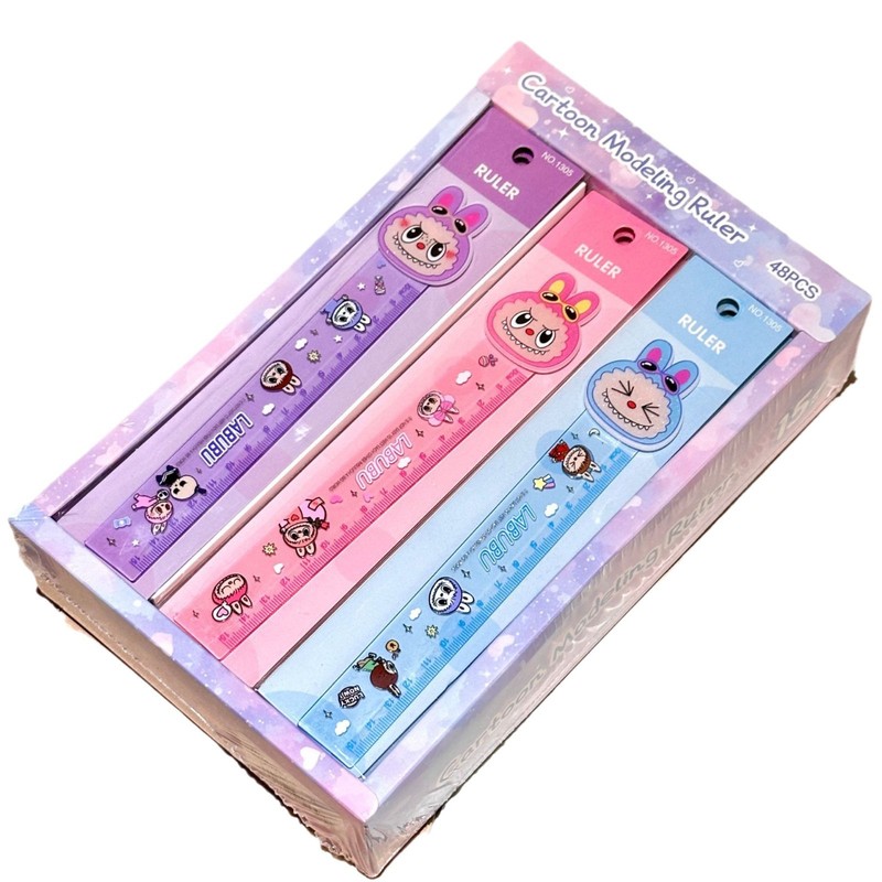 [定規コレクション] かわいい漫画 LABUBU シリーズ プラスチック定規卸売学生文具|undefined
