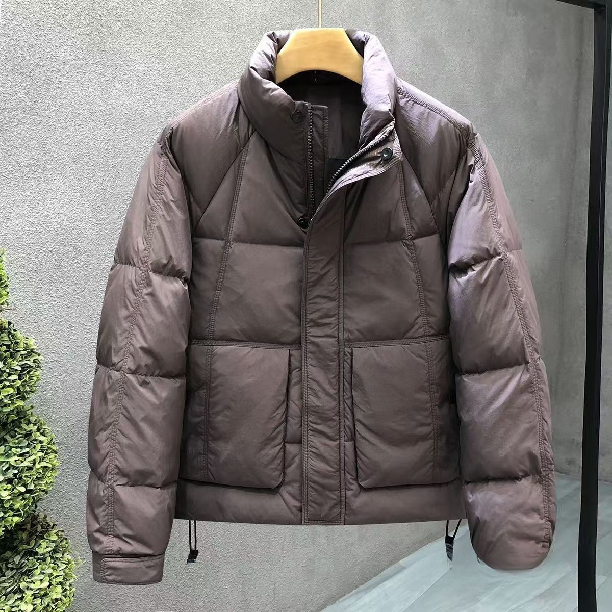 2025冬季新款男士立领羽绒服品质潮牌帅气纯色百搭加厚羽绒衣现货