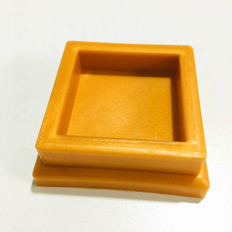 Copper seal, plastic wooden base from natural wood, 5 cm, 5cm