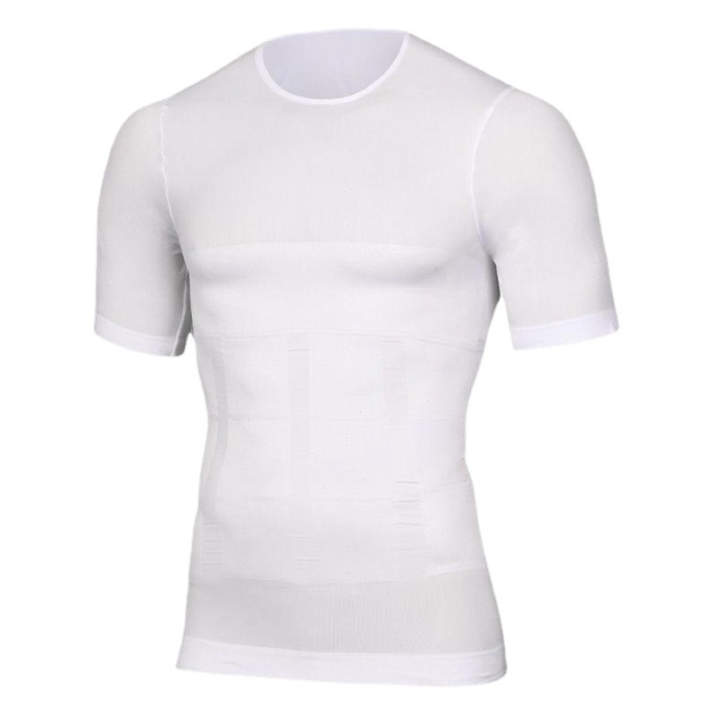 Chaleco de los hombres que forma el cuerpo ropa alta elástica invisible corsé vientre contratación Amazon carne ocultar artefacto manga corta cerveza vientre medias