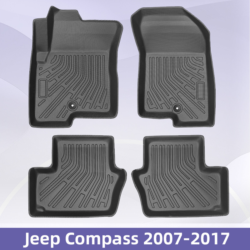 Aplicable a Jeep Compass 2007 - 2017 TPE Foot Pads 3D All Weather Material Backpack Pad
