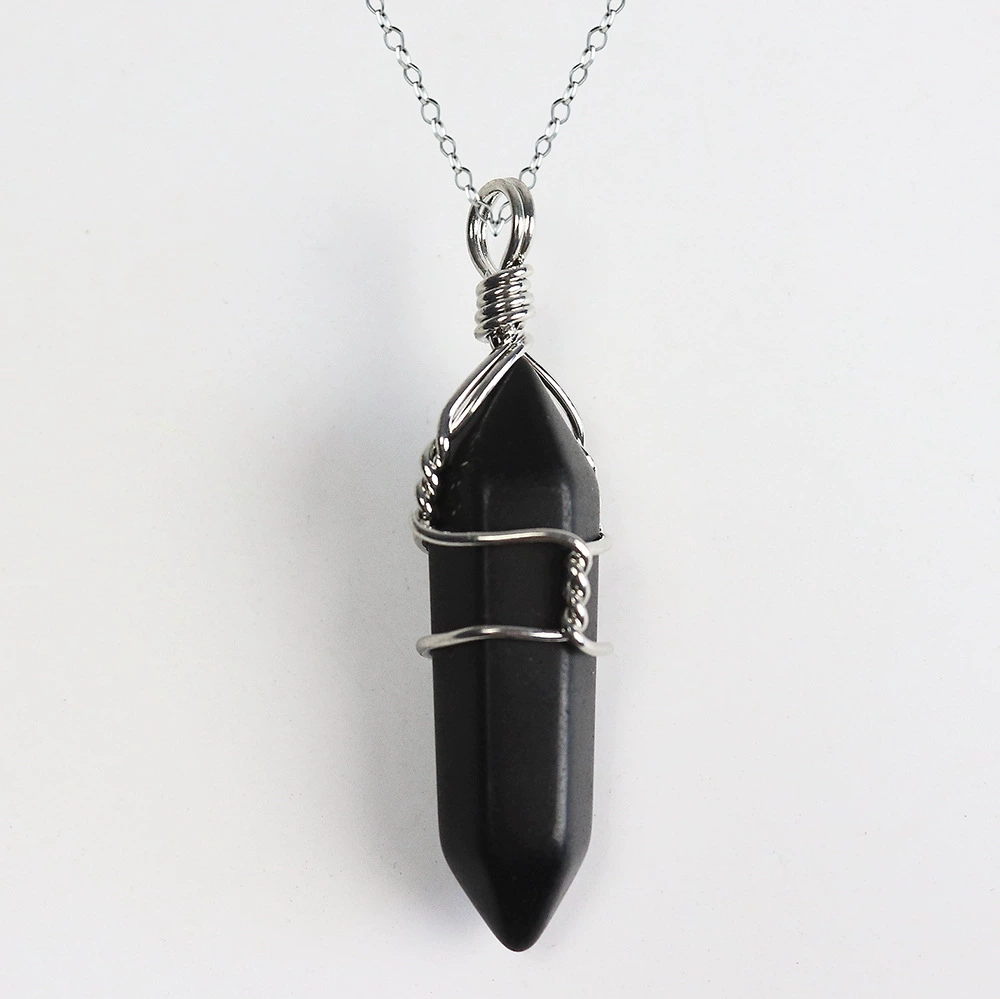 (Cross-border trading), copper hexagonal accessory, crystal pendant, necklace, ebay