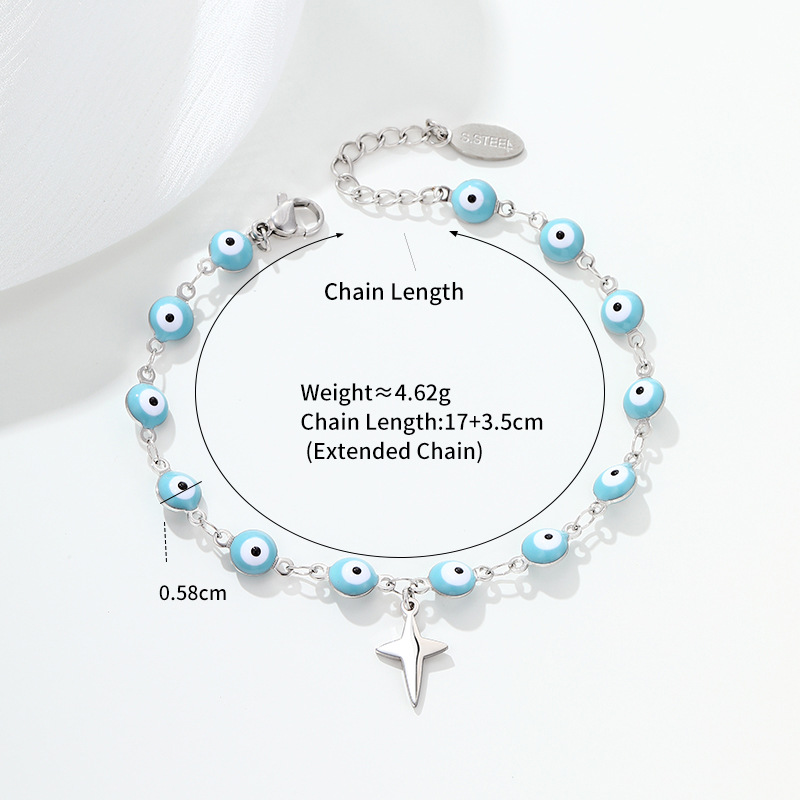 Pulsera de Ojo de Demonio de Aleación, Hueco, Galvanizado