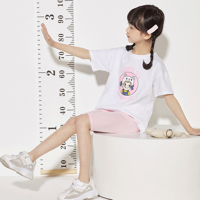 2021 new pattern girl modal Five point pants children ventilation Skin-friendly Safety trousers baby Anti emptied Leggings