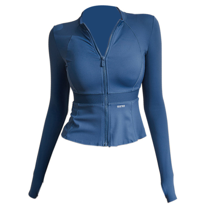 Cross-border high-end yoga jacket women's full zipper slimming sports long sleeve autumn and winter New running training fitness top