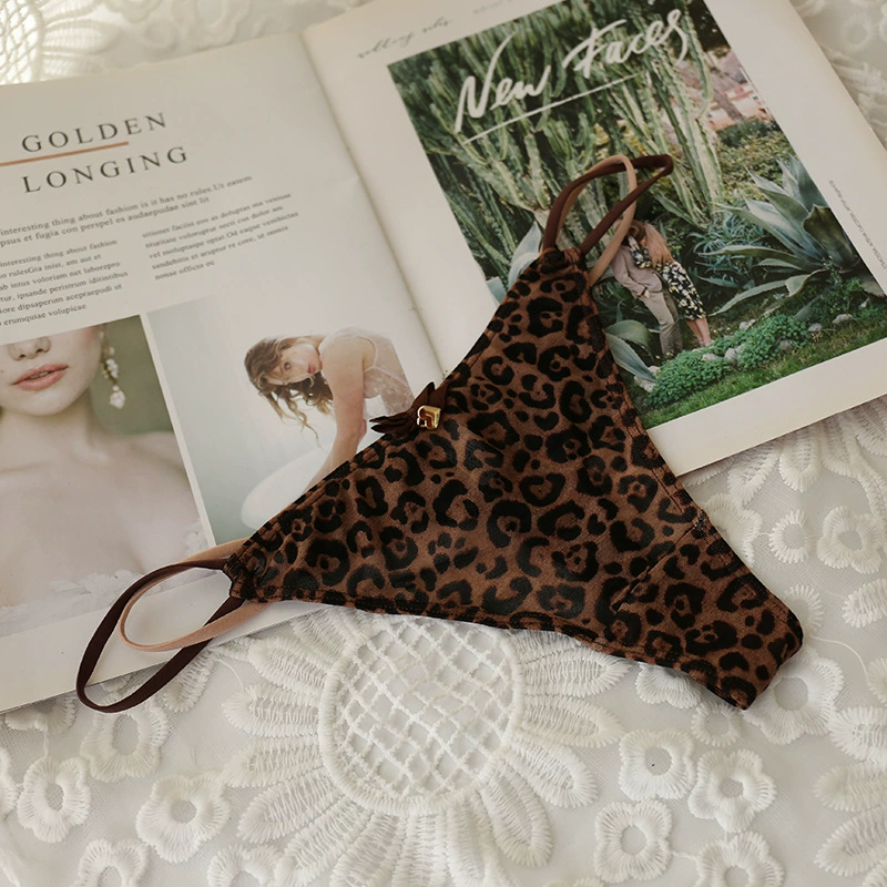 Меш сетчатая низкая талия thong, прозрачный леопардовый и узорчатый принт, размеры M–XXL