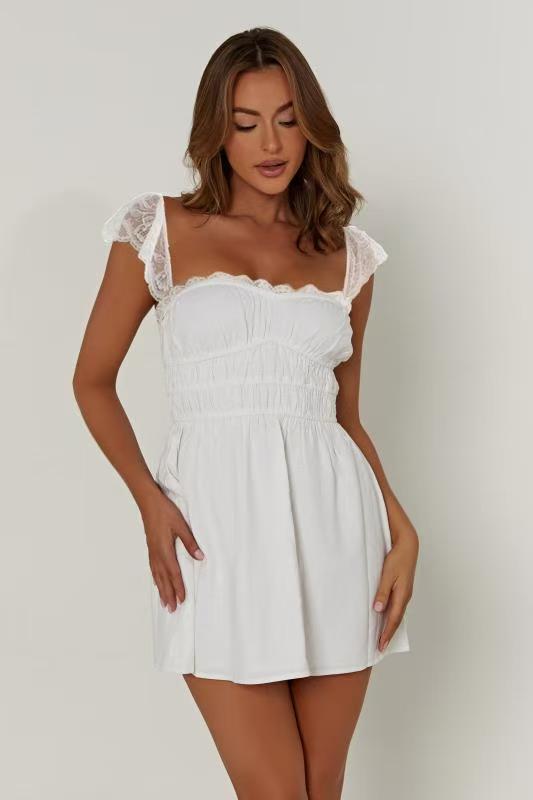 Women Clothing Sleeveless Sling Lace Dress