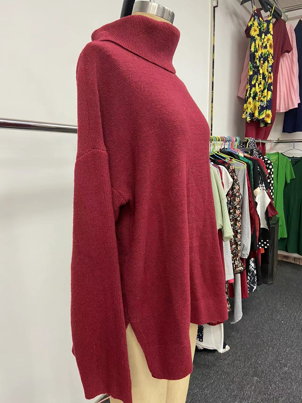 651g Weight Long Sleeve Sleeve Length Pullovers Placket Type Batwing Sleeve Sleeve Type Polyacrylonitrile Fiber Fabric Type Long Top Length Sweater Tops Type Daily Occasion Turtleneck Neckline Warm Function Slim Fit Type Solid Color Pattern Winter, Autumn Season Women'S Gender Patchwork Design Fashion Style Wholesale Women'S Fashion Solid Color Long Sleeve Patchwork Sweaters & Cardigans 1