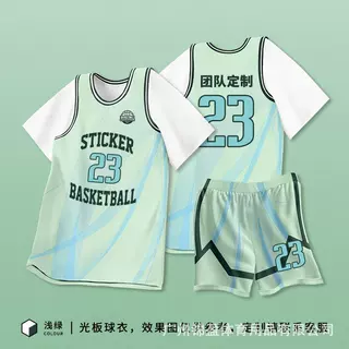 爆款假两件背心篮球服套装女男儿童学生班服球衣比赛训练定制短袖