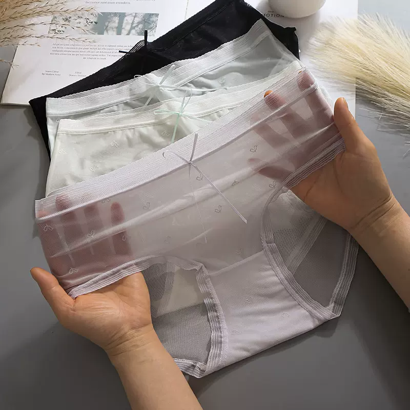 蕾丝内裤女士新款夏季薄款蕾丝无痕少女生纯棉全棉抗菌裆三角短裤
