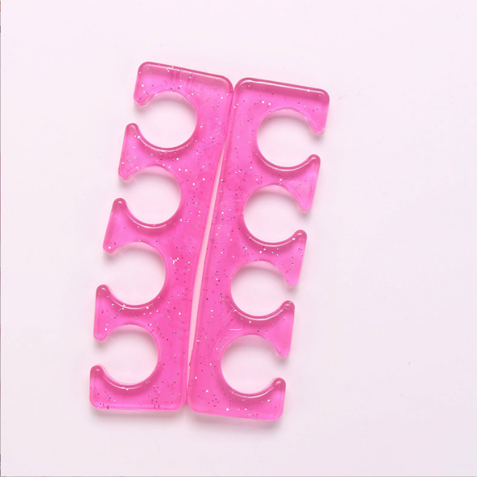 Nail Art silicona de silicio dedo separador herramienta de uñas dedo divisor suave y cómodo reutilizable