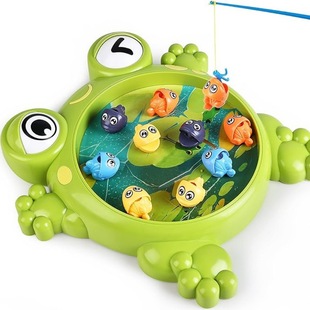 Cross-border electric children's fishing toys early education 1 6-year-old baby game suit rotating magnetic suction large fun