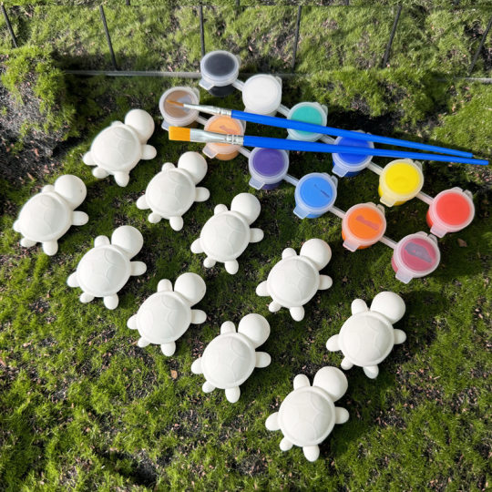 4.5CM Little Turtle White Embryo Aromatherapy Gypsum Doll Handmade DIY Graffiti Toy Kindergarten Primary School Children Gift