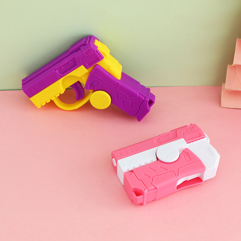 Dedo giroscopio pistola automática revestimiento pistola giroscopio de punta de dedo doble función juguetes descomprimidos al por mayor puestos de mercado nocturno transfronterizo
