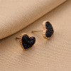 Golden earrings stainless steel, jewelry, European style, does not fade, pink gold, wholesale