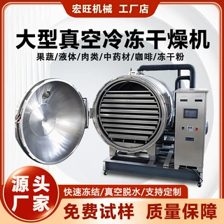 大型真空冷冻干燥机工业商用食品果蔬冻干设备圆仓式药品冻干机