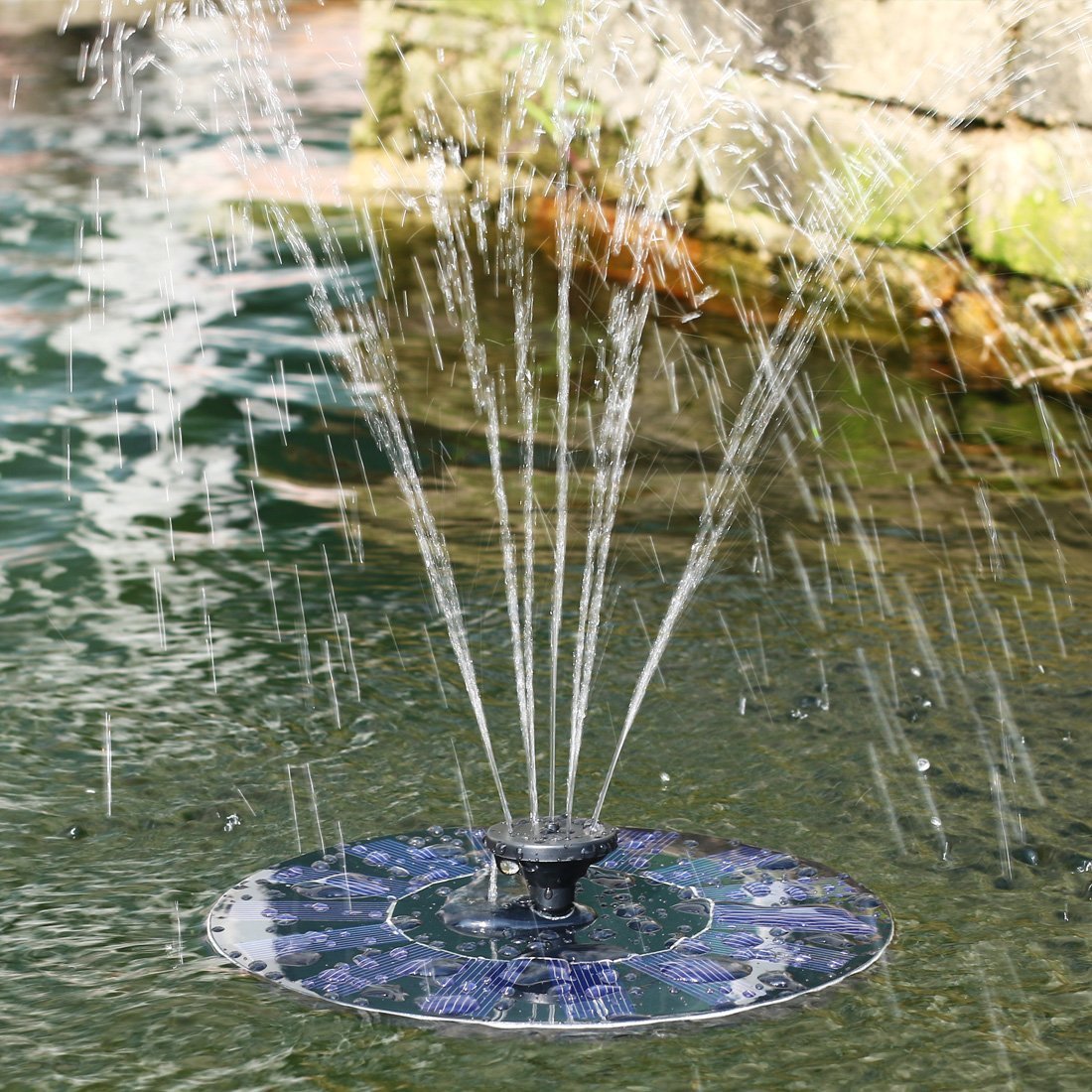 太阳能喷泉户外庭院水池悬浮喷泉水景流水小鸟浴池喷泉-阿里巴巴