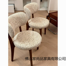 lily椅法式复古奶油风不带扶手餐椅客厅单椅轻奢欧式实木餐椅