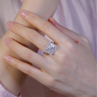Explosion Models 18K Real Gold Natural Real Diamond Women's Ring Diamond Ring