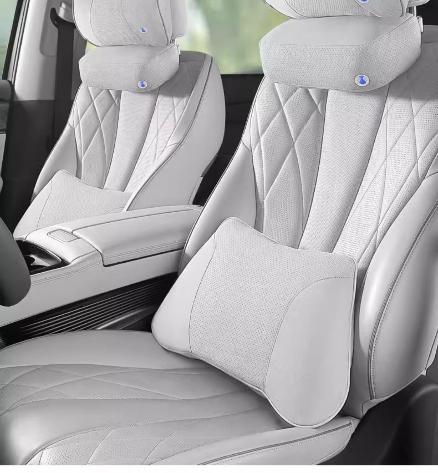 Tengbo Car Upgraded Breathable Headrest Car Neck Pillow Comfortable Neck Pillow Cushion Tengbo D9 Memory Foam Waist Cushion