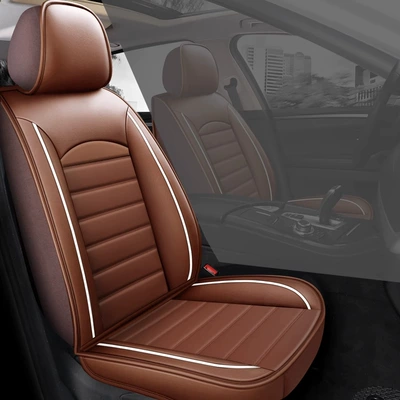 for All Seasons, Seat cushion, seat cover - brown-standard-edition-single-seat-no-wash-fully-surrounded-leather