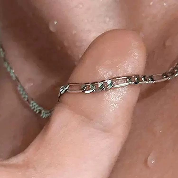 5mm车平子母3比1项链男 欧美跨境时尚嘻哈高级感轻奢钛钢锁骨链女