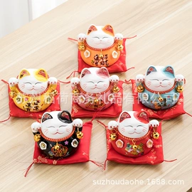 招财猫;陶瓷工艺品;汽车摆件