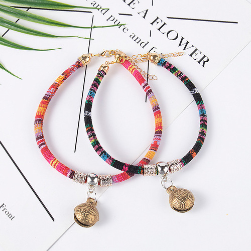 Pet supplies cat and dog bell dog collar cat collar teddy small dog big bell cat collar leash