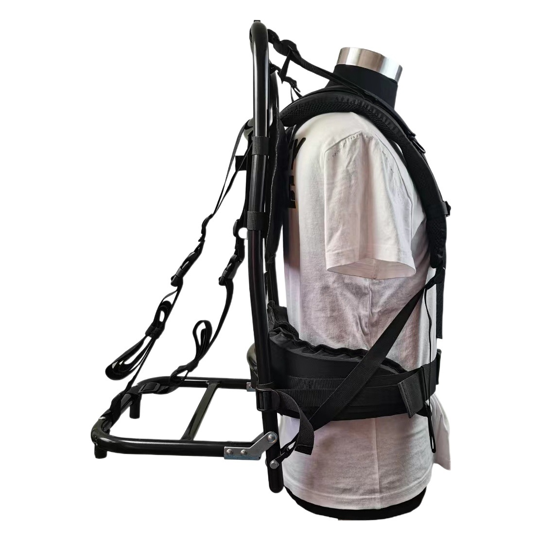 Aleación de aluminio pesado portátil plegable montañismo camping senderismo caza al aire libre rescate mochila marco exterior 60kg